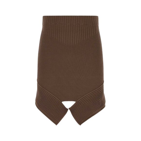 ANDREA ADAMO Dresses & Skirts - Andrea Adamo Women Brown Stretch Viscose Blend Skirt